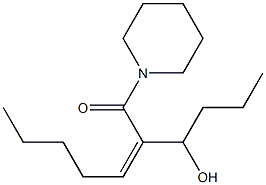 1-[(Z)-2-(1-Hydroxybutyl)-2-heptenoyl]piperidine Struktur