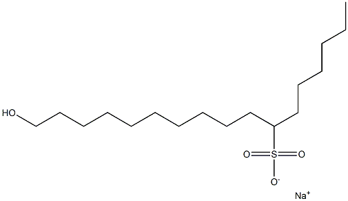 17-Hydroxyheptadecane-7-sulfonic acid sodium salt Struktur