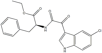 N-[[(5-Chloro-1H-indol-3-yl)carbonyl]carbonyl]-L-phenylalanine ethyl ester Struktur