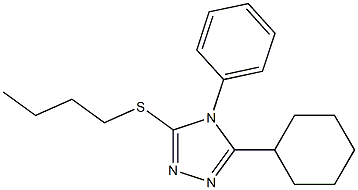 5-Cyclohexyl-4-phenyl-3-[butylthio]-4H-1,2,4-triazole Struktur