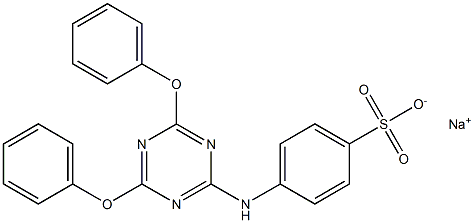 4-[(2,4-Diphenoxy-1,3,5-triazin-6-yl)amino]benzenesulfonic acid sodium salt Struktur