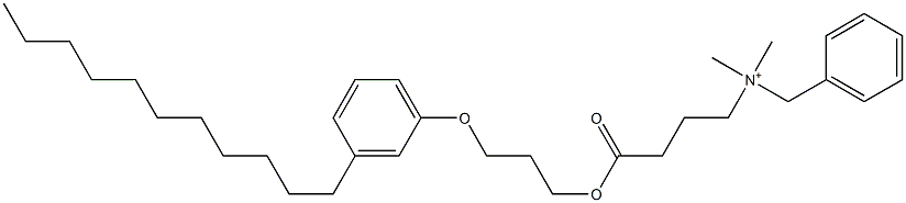 N,N-Dimethyl-N-benzyl-N-[3-[[3-(3-undecylphenyloxy)propyl]oxycarbonyl]propyl]aminium Struktur