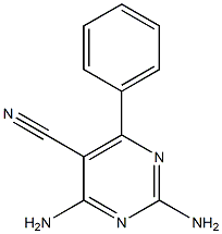 2,4-Diamino-6-phenylpyrimidine-5-carbonitrile Struktur