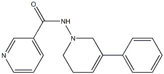 N-[(3-Phenyl-1,2,5,6-tetrahydropyridin)-1-yl]pyridine-3-carboxamide Struktur