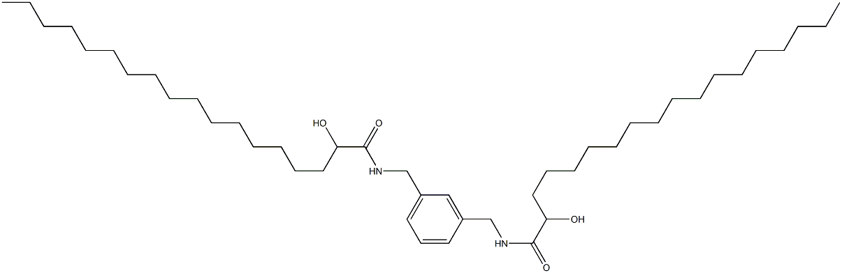 N,N'-(1,3-Phenylenebismethylene)bis(2-hydroxystearamide) Struktur