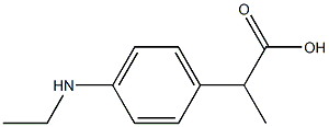 2-[4-(Ethylamino)phenyl]propionic acid Struktur