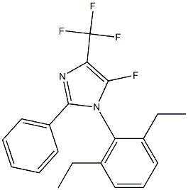 2-Phenyl-4-(trifluoromethyl)-5-fluoro-1-(2,6-diethylphenyl)-1H-imidazole Struktur