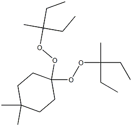 4,4-Dimethyl-1,1-bis(1-ethyl-1-methylpropylperoxy)cyclohexane Struktur