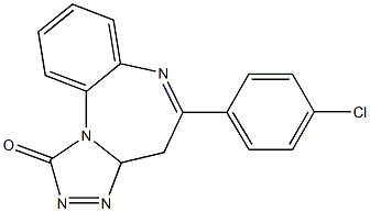 3a,4-Dihydro-5-(4-chlorophenyl)-1H-[1,2,4]triazolo[4,3-a][1,5]benzodiazepin-1-one Struktur