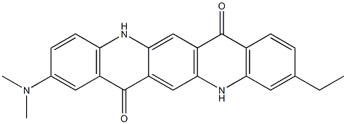 2-(Dimethylamino)-10-ethyl-5,12-dihydroquino[2,3-b]acridine-7,14-dione Struktur