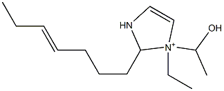 1-Ethyl-2-(4-heptenyl)-1-(1-hydroxyethyl)-4-imidazoline-1-ium Struktur