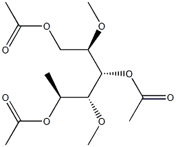 1-O,3-O,5-O-Triacetyl-2-O,4-O-dimethyl-6-deoxy-L-galactitol Struktur