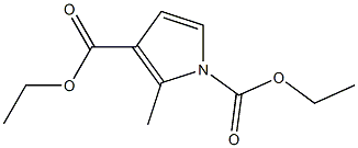 2-Methyl-1H-pyrrole-1,3-dicarboxylic acid diethyl ester Struktur