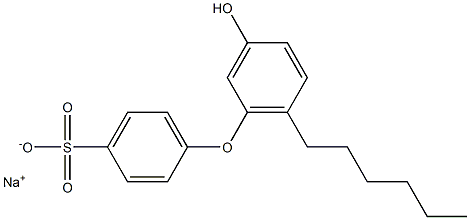 3'-Hydroxy-6'-hexyl[oxybisbenzene]-4-sulfonic acid sodium salt Struktur