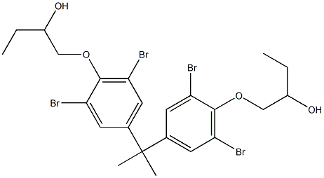 2,2-Bis[3,5-dibromo-4-(2-hydroxybutoxy)phenyl]propane Struktur