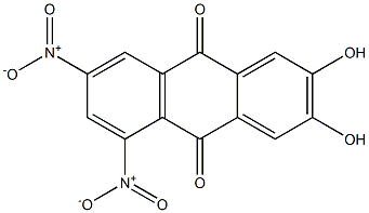 2,3-Dihydroxy-5,7-dinitroanthraquinone Struktur