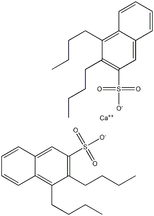 Bis(3,4-dibutyl-2-naphthalenesulfonic acid)calcium salt Struktur