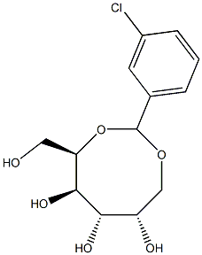 2-O,6-O-(3-Chlorobenzylidene)-L-glucitol Struktur