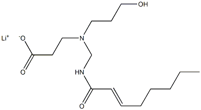 3-[N-(3-Hydroxypropyl)-N-(2-octenoylaminomethyl)amino]propionic acid lithium salt Struktur