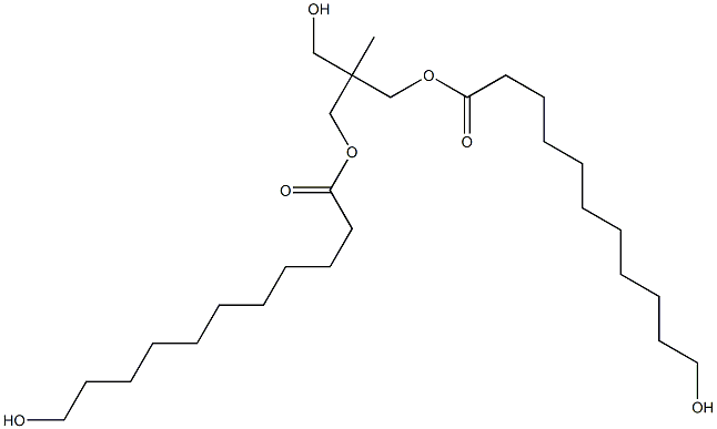 Bis(11-hydroxyundecanoic acid)2-(hydroxymethyl)-2-methylpropane-1,3-diyl ester Struktur