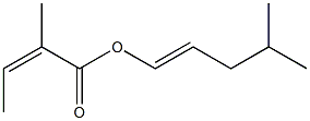 2-Methylisocrotonic acid 4-methyl-1-pentenyl ester Struktur