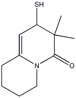 2,3,6,7,8,9-Hexahydro-3,3-dimethyl-2-mercapto-4H-quinolizin-4-one Struktur