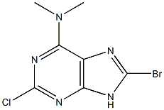 8-Bromo-2-chloro-6-dimethylamino-9H-purine Struktur