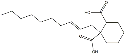 Cyclohexane-1,2-dicarboxylic acid hydrogen 1-(2-decenyl) ester Struktur