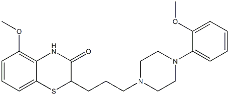 2-[3-[4-(2-Methoxyphenyl)piperazin-1-yl]propyl]-5-methoxy-2H-1,4-benzothiazin-3(4H)-one Struktur