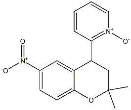 2-[(2,2-Dimethyl-6-nitro-3,4-dihydro-2H-1-benzopyran)-4-yl]pyridine 1-oxide Struktur