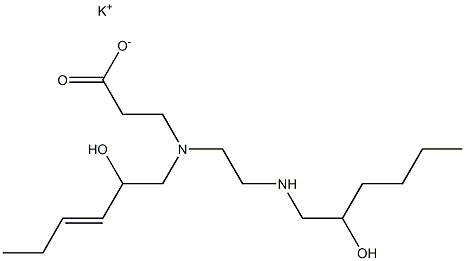 3-[N-(2-Hydroxy-3-hexenyl)-N-[2-(2-hydroxyhexylamino)ethyl]amino]propionic acid potassium salt Struktur