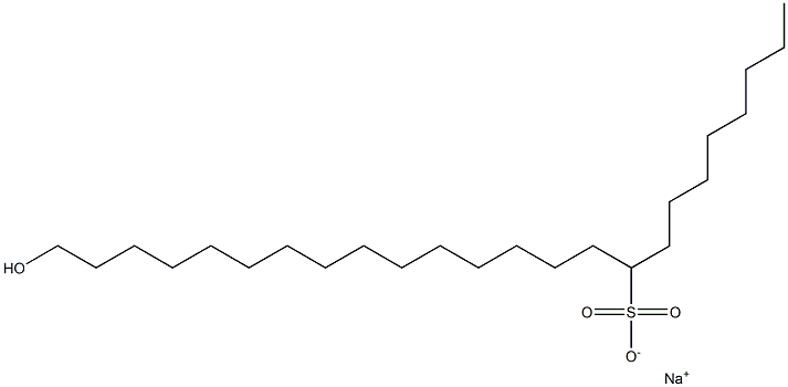 24-Hydroxytetracosane-9-sulfonic acid sodium salt Struktur