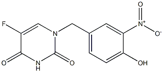 5-Fluoro-1-(4-hydroxy-3-nitrobenzyl)uracil Struktur