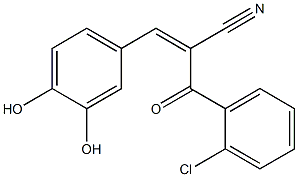 2-(2-Chlorobenzoyl)-3-(3,4-dihydroxyphenyl)acrylonitrile Struktur