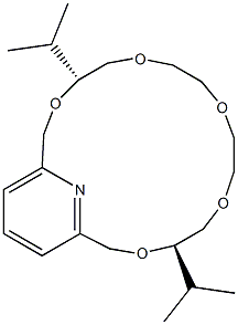 (4R,14R)-4,14-Diisopropyl-3,6,9,12,15-pentaoxa-21-azabicyclo[15.3.1]henicosa-1(21),17,19-triene Struktur