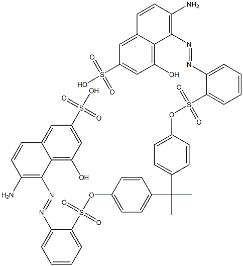 5,5'-[(1-Methylethylidene)bis(4,1-phenyleneoxysulfonyl-2,1-phenyleneazo)]bis(6-amino-4-hydroxy-2-naphthalenesulfonic acid) Struktur