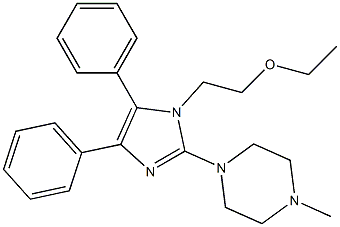 1-[1-(2-Ethoxyethyl)-4,5-diphenyl-1H-imidazol-2-yl]-4-methylpiperazine Struktur