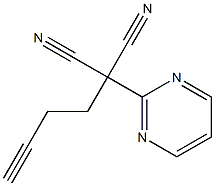 2-(1,1-Dicyano-4-pentynyl)pyrimidine Struktur