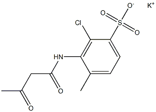 3-(Acetoacetylamino)-2-chloro-4-methylbenzenesulfonic acid potassium salt Struktur