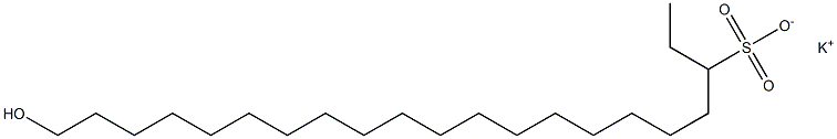 21-Hydroxyhenicosane-3-sulfonic acid potassium salt Struktur