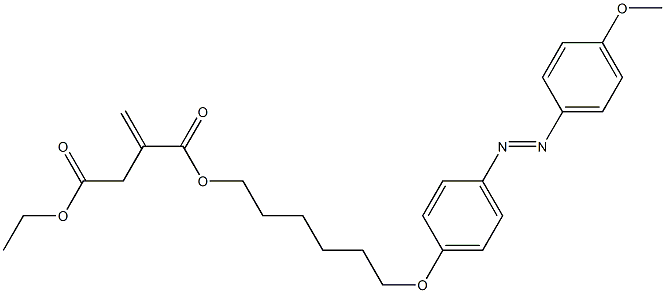 2-Methylenesuccinic acid 4-ethyl 1-[6-[4-(4-methoxyphenylazo)phenoxy]hexyl] ester Struktur