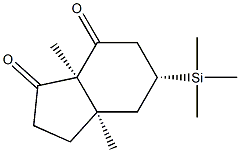 (1S,4R,6R)-1,6-Dimethyl-4-trimethylsilylbicyclo[4.3.0]nonane-2,9-dione Struktur