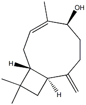 (1R,3Z,5S,9S)-4,11,11-Trimethyl-8-methylenebicyclo[7.2.0]undec-3-en-5-ol Struktur