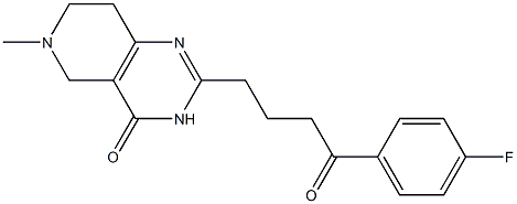 2-[3-(4-Fluorobenzoyl)propyl]-6-methyl-5,6,7,8-tetrahydropyrido[4,3-d]pyrimidin-4(3H)-one Struktur