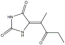 5-(2-Oxo-1-methylbutylidene)imidazolidine-2,4-dione Struktur