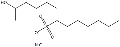 2-Hydroxytridecane-7-sulfonic acid sodium salt Struktur