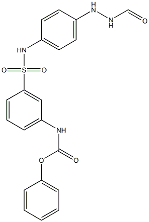 N-[3-[4-(2-Formylhydrazino)anilinosulfonyl]phenyl]carbamic acid phenyl ester Struktur