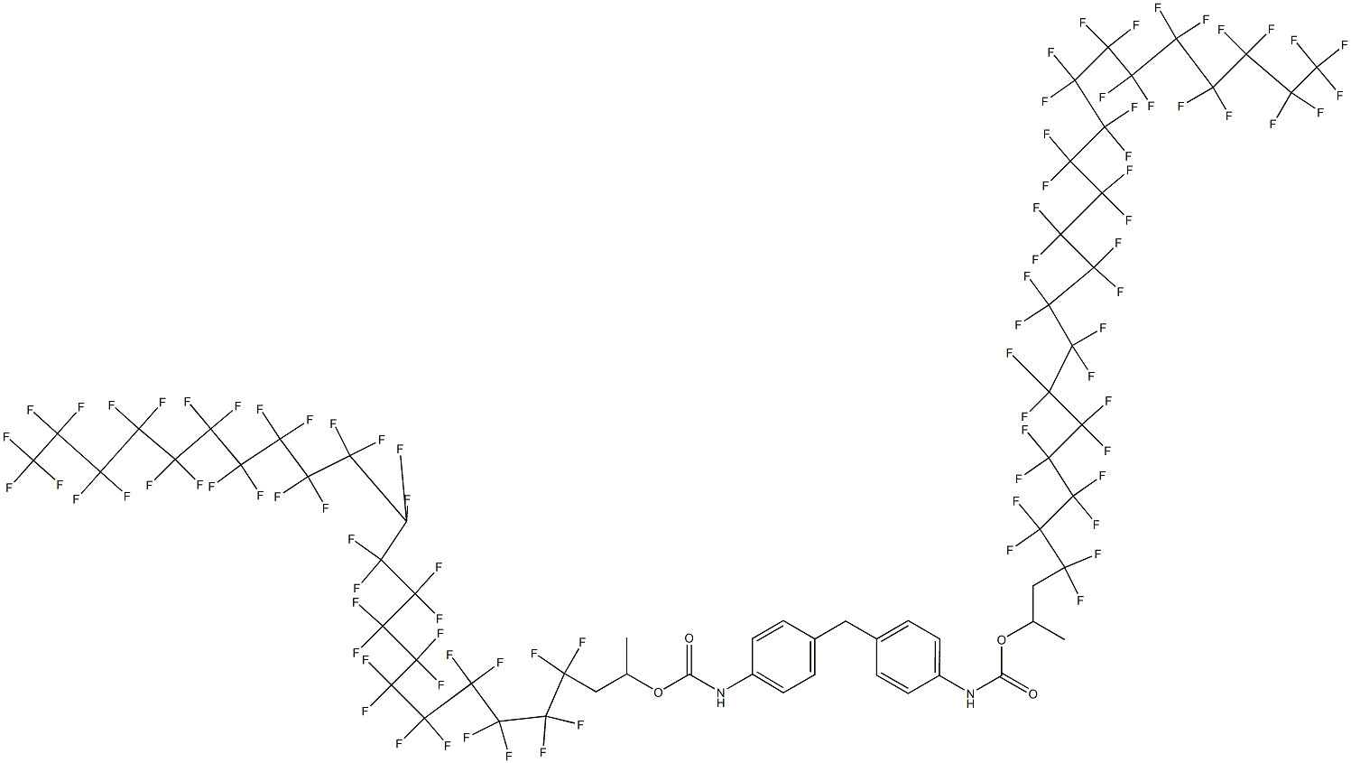 4,4'-Methylenebis[N-[1-methyl-2-(tritetracontafluorohenicosyl)ethyl]oxycarbonylaniline] Struktur