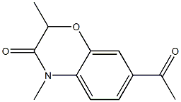 2,4-Dimethyl-7-acetyl-4H-1,4-benzoxazin-3(2H)-one Struktur