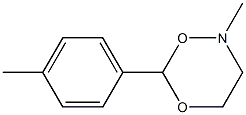 2-Methyl-6-(4-methylphenyl)-3,4-dihydro-2H-1,5,2-dioxazine Struktur